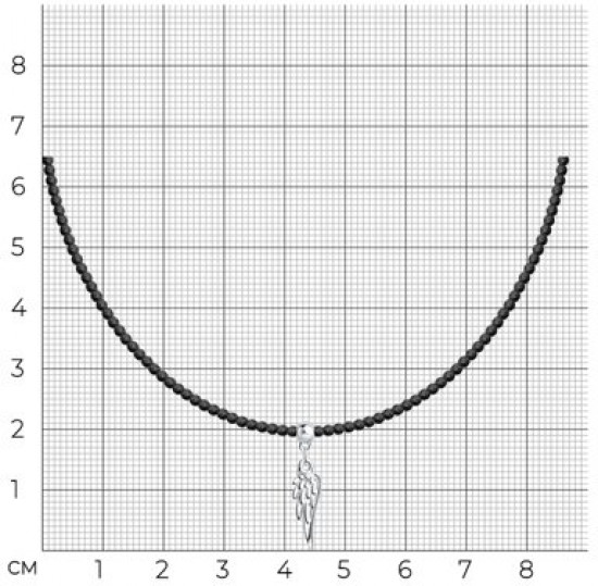 Колье из серебра со шпинелями