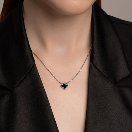 Колье из серебра с эмалью