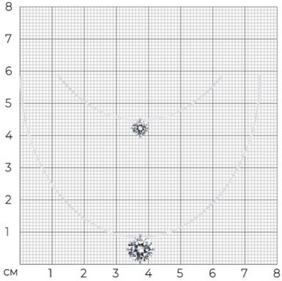 Колье на леске из серебра с фианитами