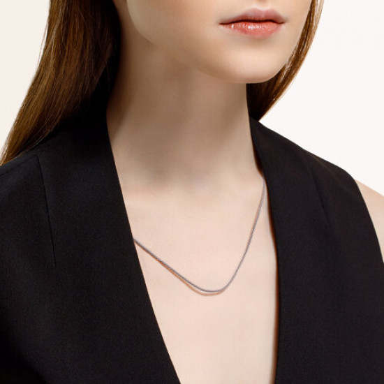 Шнурок-колье со вставкой из серебра