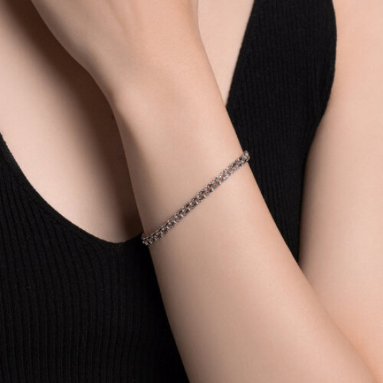 Браслет из серебра с алмазной гранью