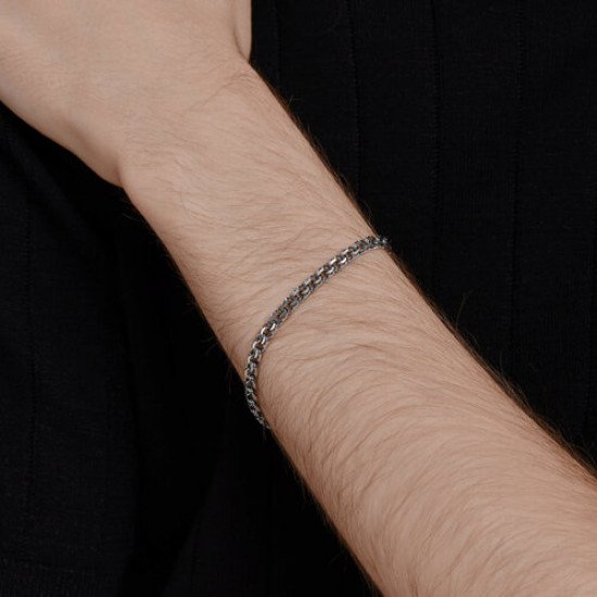 Браслет из серебра с алмазной гранью