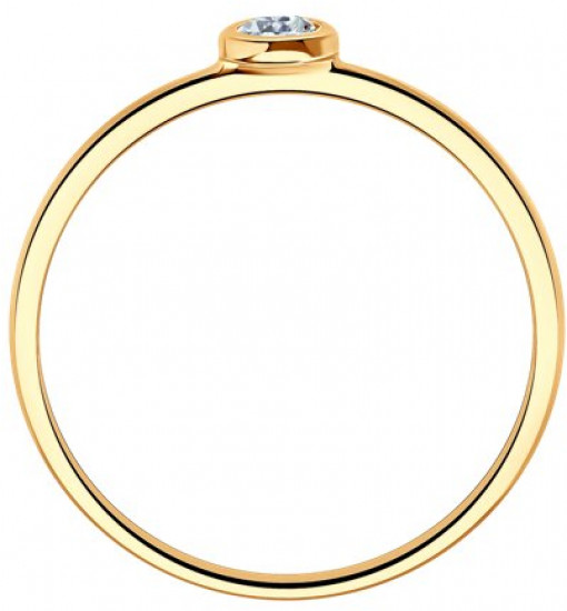 Кольцо из серебра с фианитом