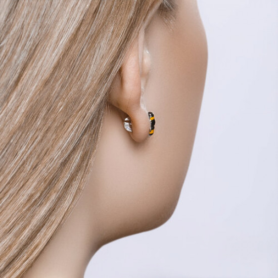 Серьги из серебра с эмалью