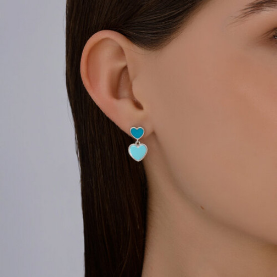 Серьги из серебра с эмалью