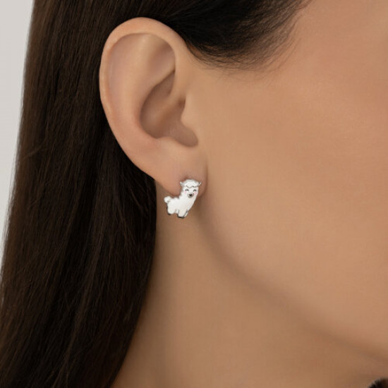 Серьги из серебра с эмалью
