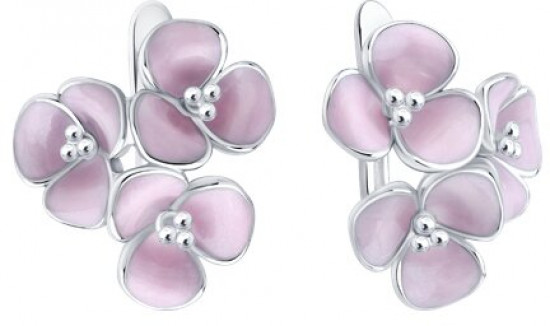 Серьги из серебра с эмалью