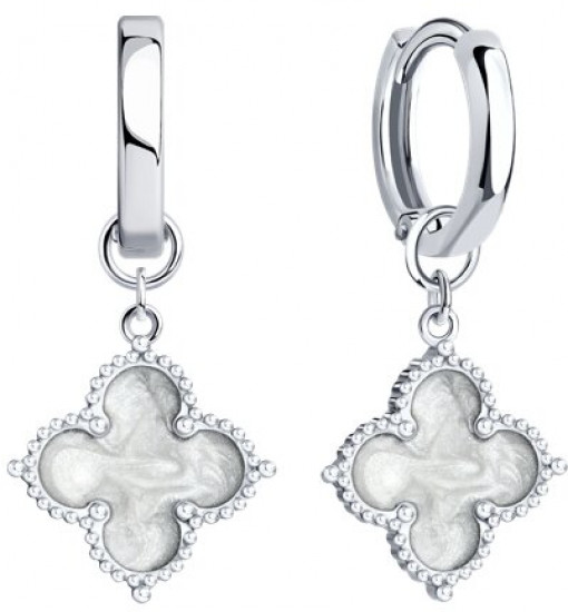 Серьги из серебра с эмалью