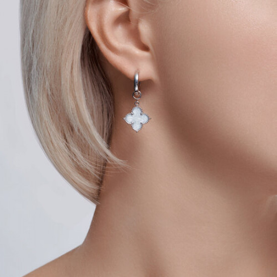 Серьги из серебра с эмалью