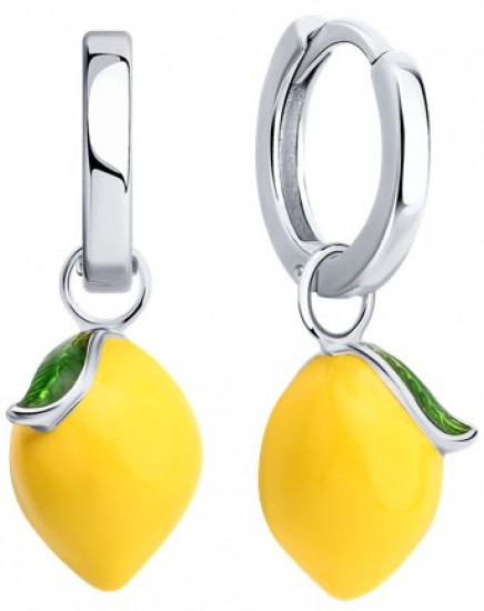 Серьги из серебра с эмалью