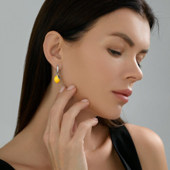 Серьги из серебра с эмалью