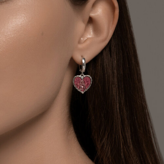 Серьги из серебра с эмалью