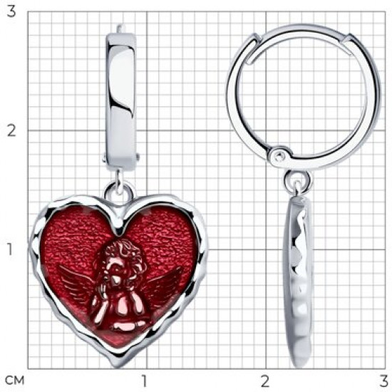 Серьги из серебра с эмалью