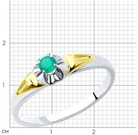 Кольцо из серебра с агатом