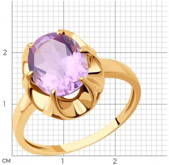 Кольцо из серебра с аметистом