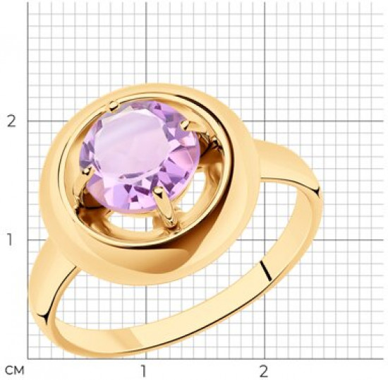 Кольцо из серебра с аметистом