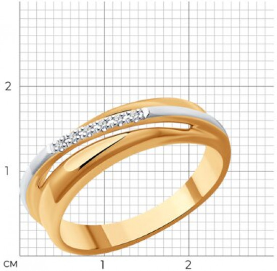 Кольцо из серебра с бриллиантами