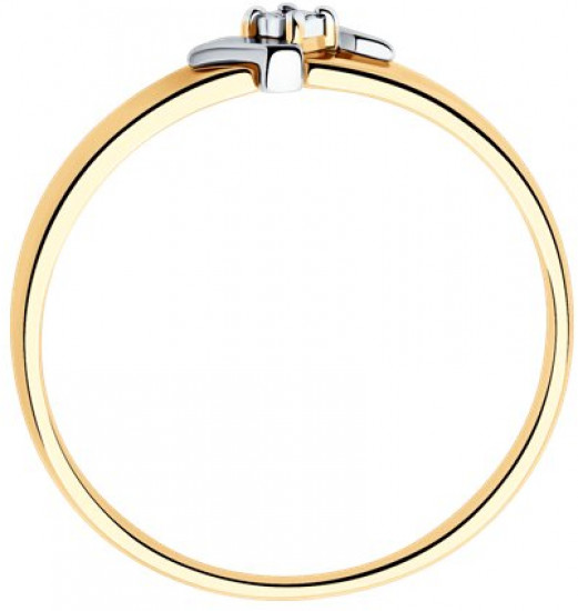 Кольцо из серебра с бриллиантом