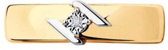 Кольцо из серебра с бриллиантом