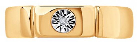 Кольцо из серебра с бриллиантом