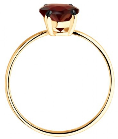 Кольцо из серебра с гранатом