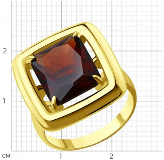 Кольцо из серебра с ситаллом