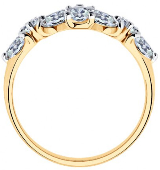 Кольцо из серебра с фианитами