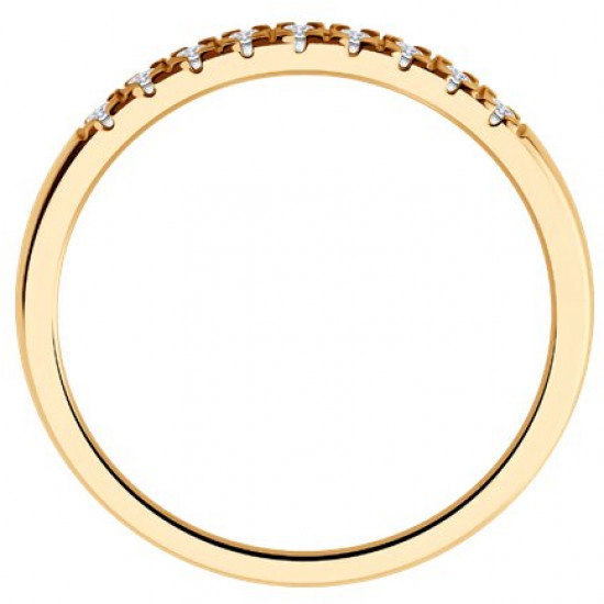 Кольцо из серебра с фианитами