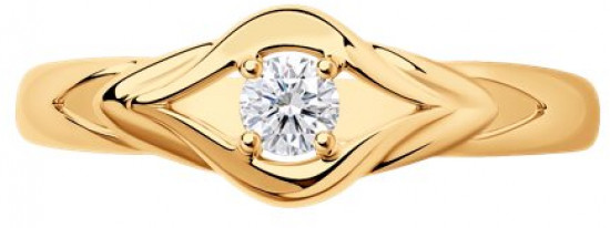 Кольцо из серебра с фианитом