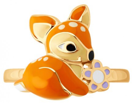 Кольцо из серебра с эмалью