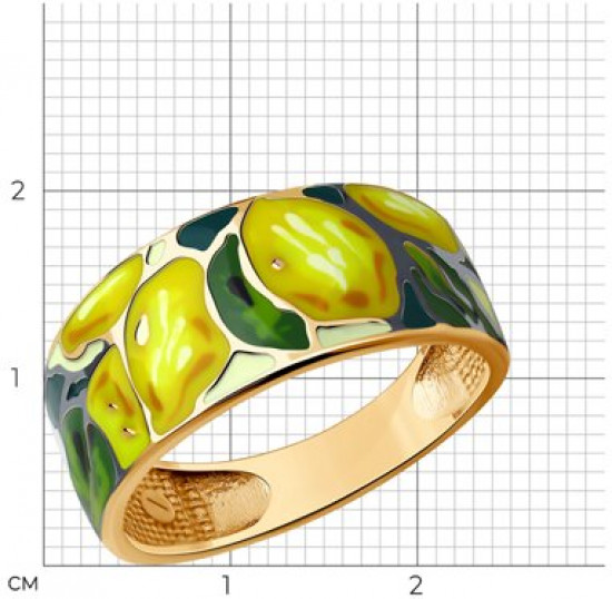 Кольцо из серебра с эмалью