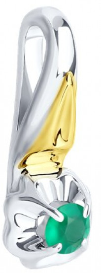 Подвеска из серебра с агатом