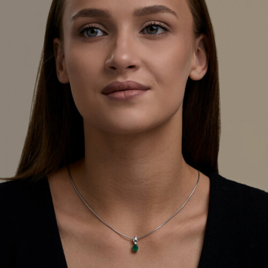 Подвеска из серебра с агатом