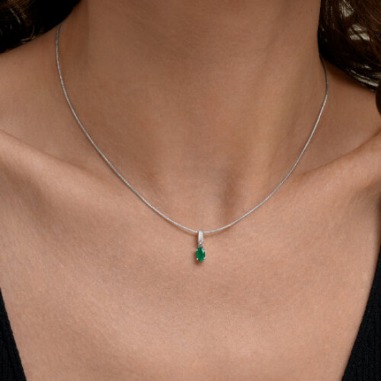 Подвеска из серебра с агатом