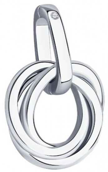 Подвеска из серебра с бриллиантом