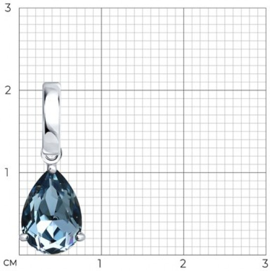 Подвеска из серебра с кристаллом