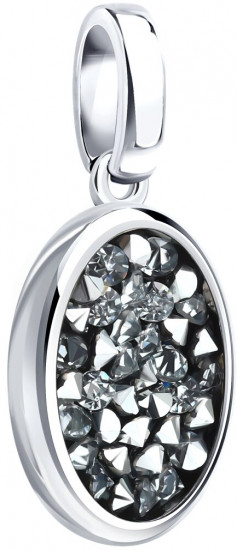Подвеска из серебра с кристальной тканью