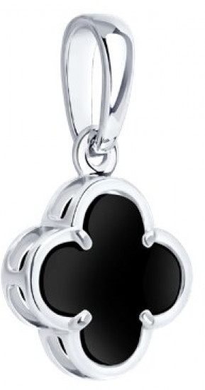 Подвеска из серебра с ониксом