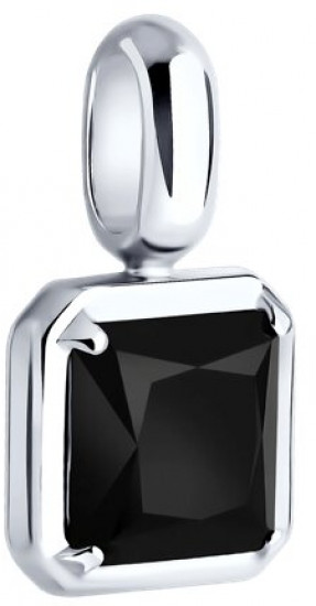 Подвеска из серебра с ониксом