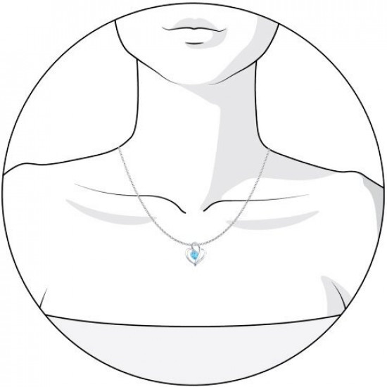 Подвеска из серебра с топазом и фианитами