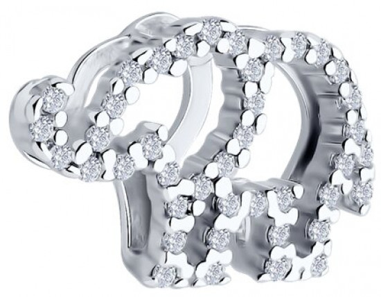 Подвеска из серебра с фианитами