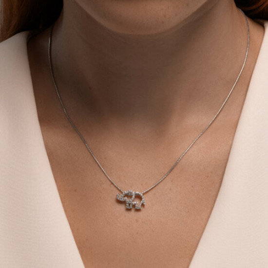 Подвеска из серебра с фианитами