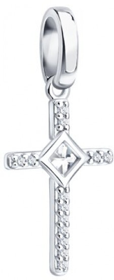 Подвеска из серебра с фианитами