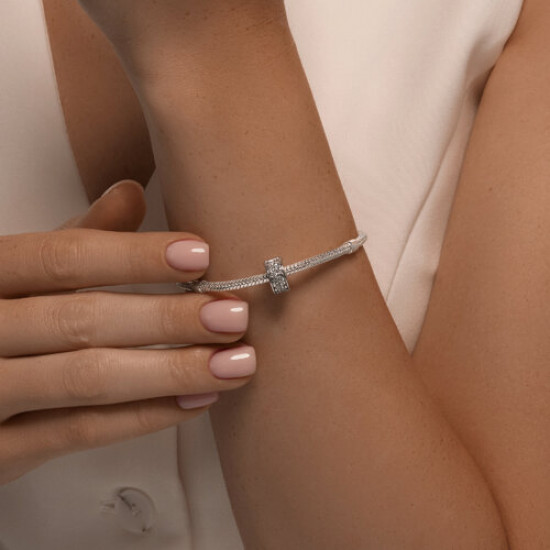 Подвеска из серебра с фианитами