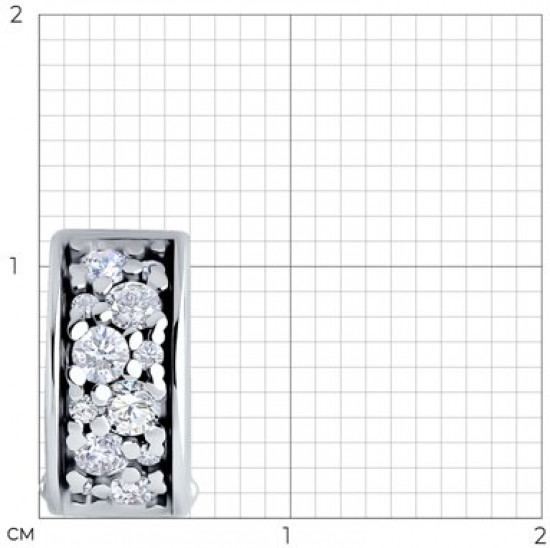 Подвеска из серебра с фианитами