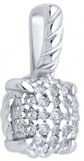 Подвеска из серебра с фианитами