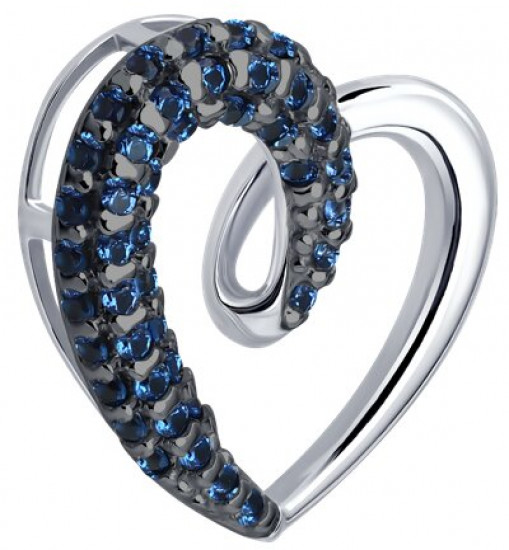 Подвеска из серебра с фианитами