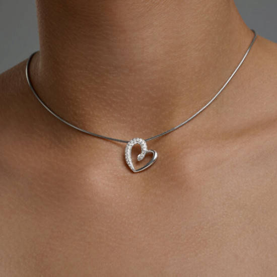 Подвеска из серебра с фианитами