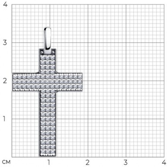 Подвеска из серебра с фианитами