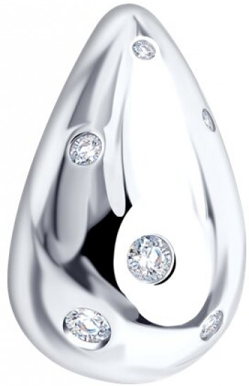 Подвеска из серебра с фианитами